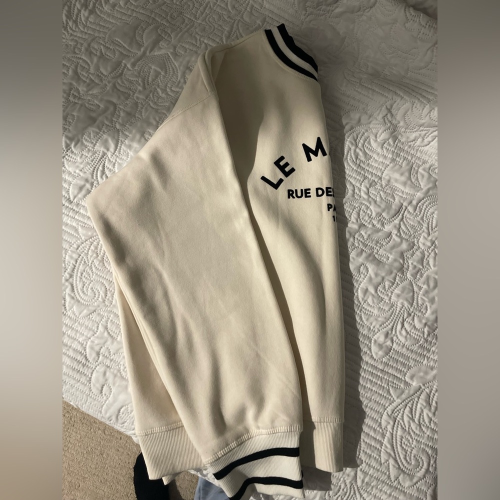 H&M LE MARAIS CREAM BLACK  SWEATER M - Picture 5 of 9